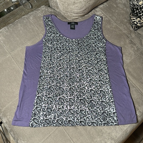 Midnight Velvet Purple Fitted Sleeveless Tank Top - Picture 9 of 9